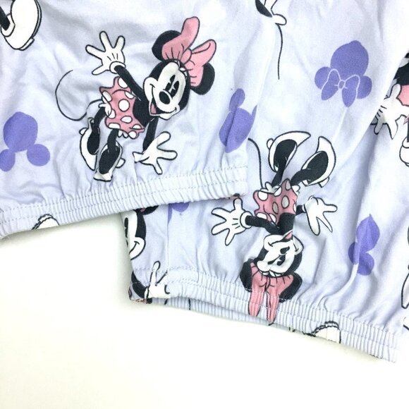 NEW Disney Women's Purple Pajamas Minnie Mouse Long Sleeves Jogger Pants Medium - Picture 5 of 13